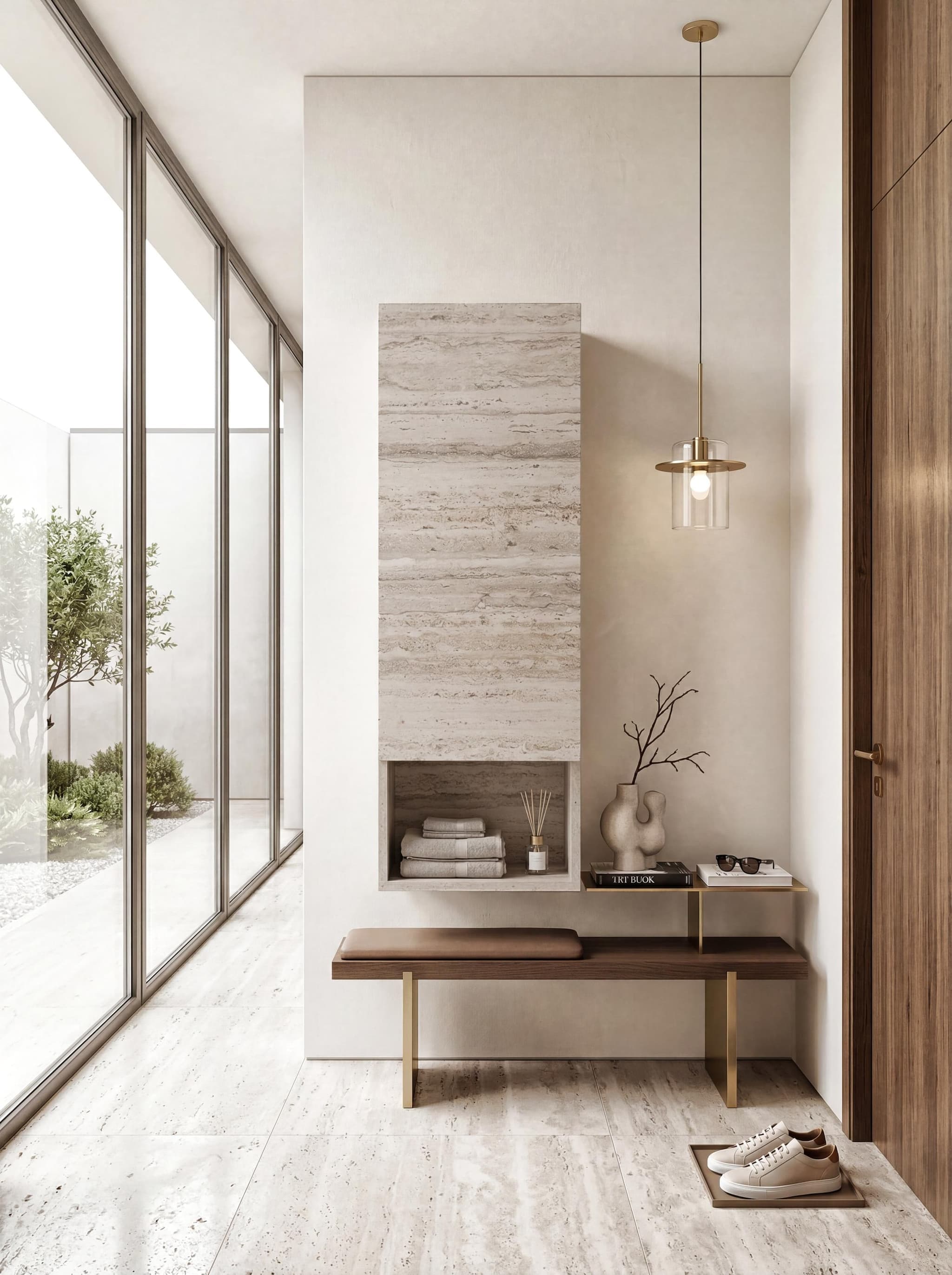 Natural stone objects & decor in travertine and marble